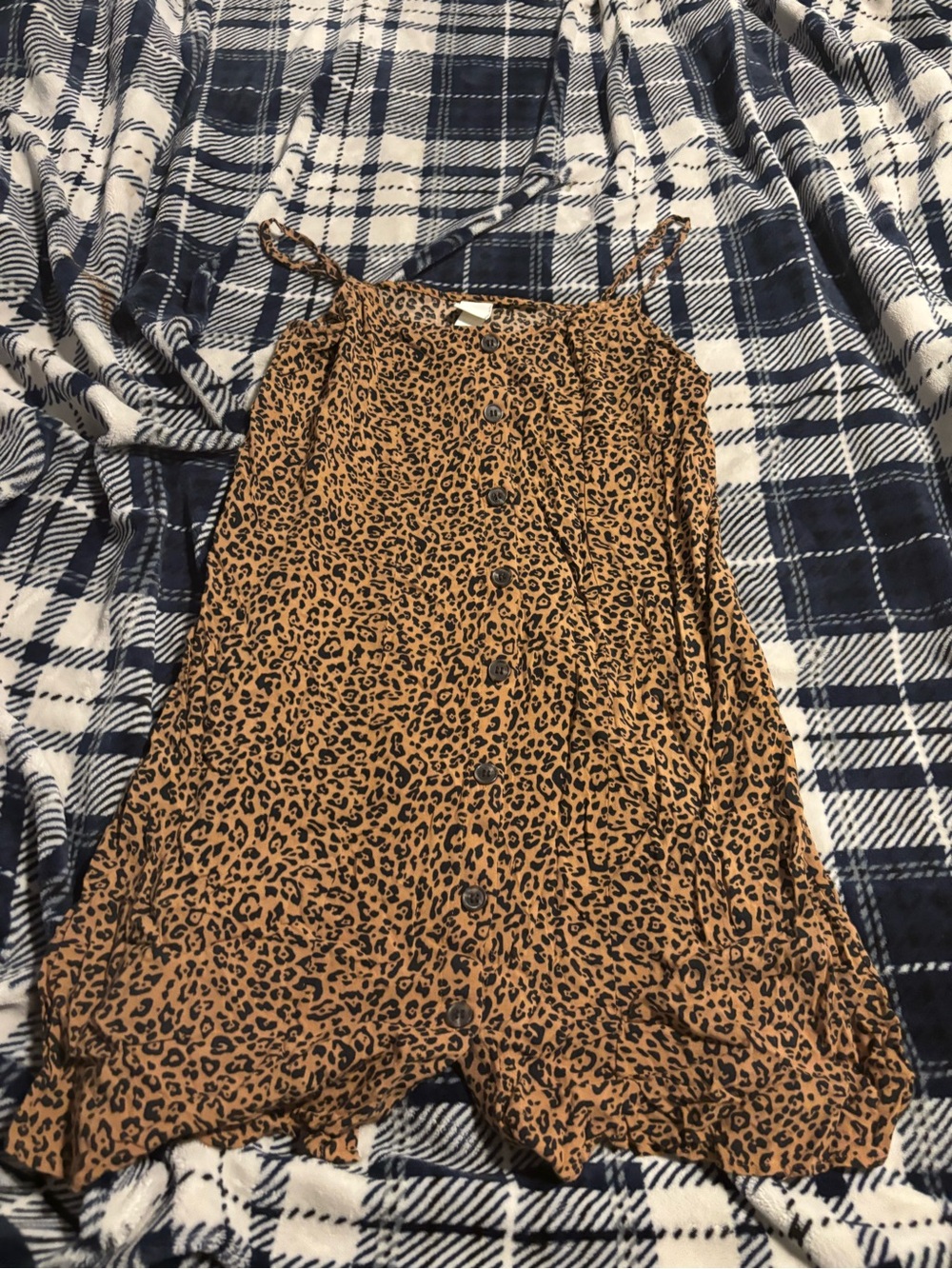 H&M Leopard Print Cami Dress - Tan & Black